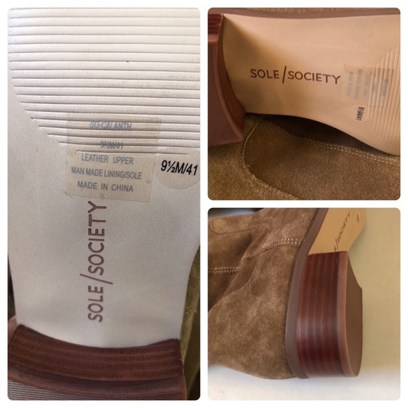 SOLE SOCIETY SUEDE LEATHER BOOTS/NWOT - Picture 15 of 17